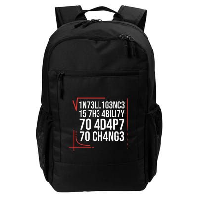 Intelligence Is The Ability To Adapt To Change Smart People Daily Commute Backpack