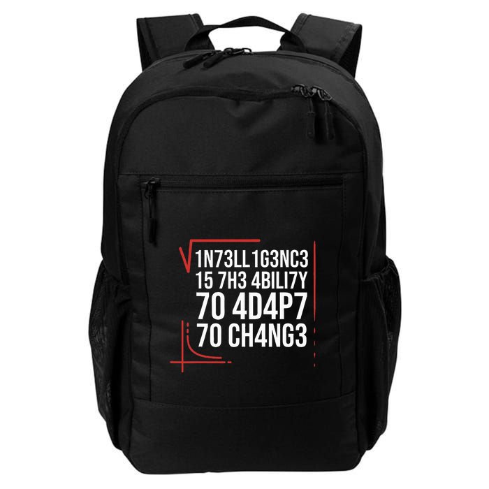 Intelligence Is The Ability To Adapt To Change Smart People Backpack