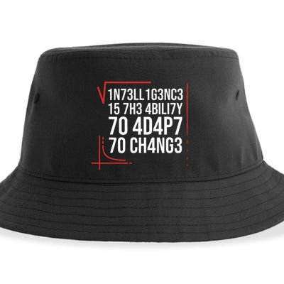 Intelligence Is The Ability To Adapt To Change Smart People Sustainable Bucket Hat