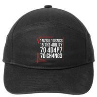 Intelligence Is The Ability To Adapt To Change Smart People 7-Panel Snapback Hat