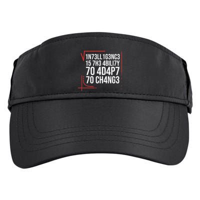 Intelligence Is The Ability To Adapt To Change Smart People Adult Drive Performance Visor