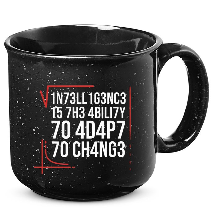 Intelligence Is The Ability To Adapt To Change Smart People 15oz Campfire Ceramic Mug