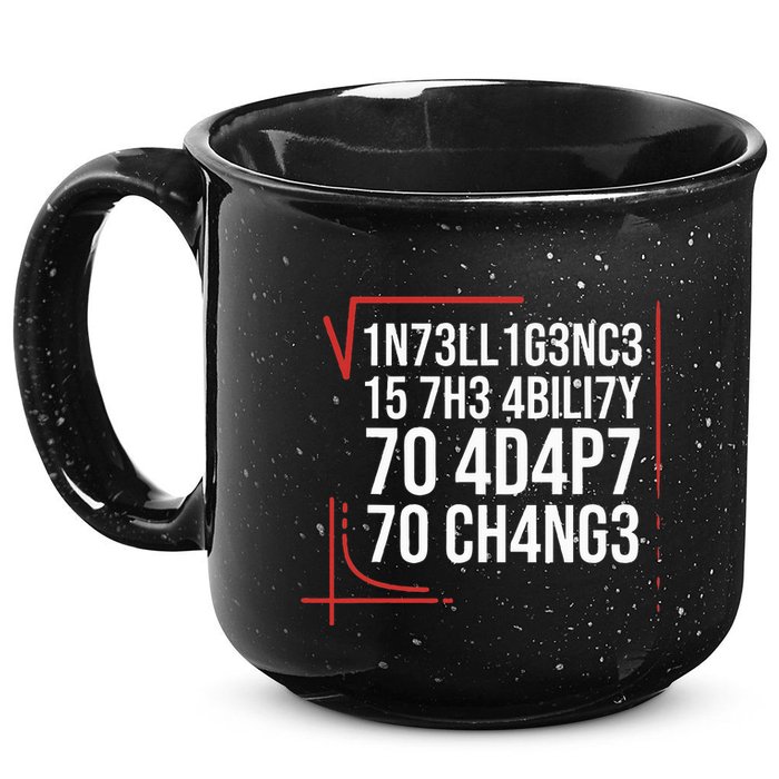 Intelligence Is The Ability To Adapt To Change Smart People 15oz Campfire Ceramic Mug
