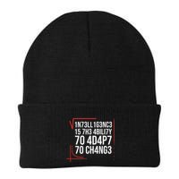 Intelligence Is The Ability To Adapt To Change Smart People Knit Cap Winter Beanie