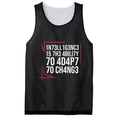 Intelligence Is The Ability To Adapt To Change Smart People Mesh Reversible Basketball Jersey Tank