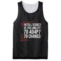 Intelligence Is The Ability To Adapt To Change Smart People Mesh Reversible Basketball Jersey Tank