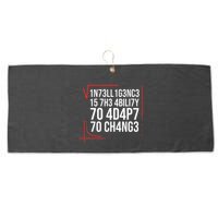 Intelligence Is The Ability To Adapt To Change Smart People Large Microfiber Waffle Golf Towel