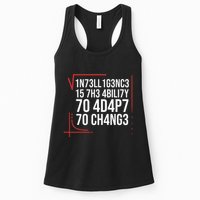 Intelligence Is The Ability To Adapt To Change Smart People Womens Tank Top