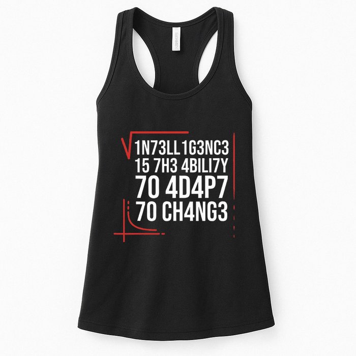 Intelligence Is The Ability To Adapt To Change Smart People Womens Tank Top