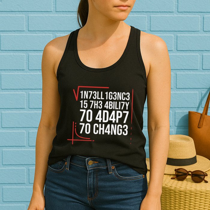 Intelligence Is The Ability To Adapt To Change Smart People Womens Tank Top