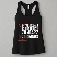 Intelligence Is The Ability To Adapt To Change Smart People Womens Tank Top