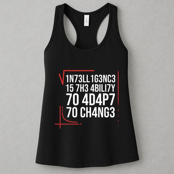 Intelligence Is The Ability To Adapt To Change Smart People Womens Tank Top