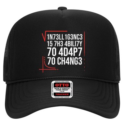 Intelligence Is The Ability To Adapt To Change Smart People Trucker Hat