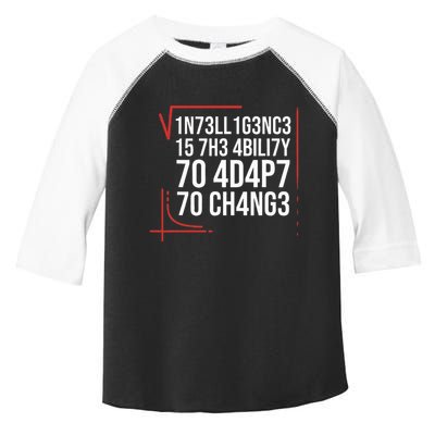 Intelligence Is The Ability To Adapt To Change Smart People Toddler Fine Jersey T-Shirt