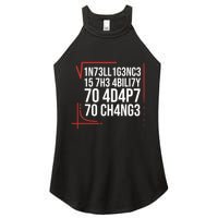 Intelligence Is The Ability To Adapt To Change Smart People Women's Perfect Tri Rocker Tank