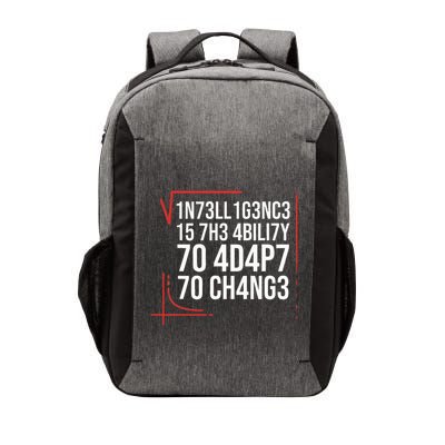 Intelligence Is The Ability To Adapt To Change Smart People Vector Backpack