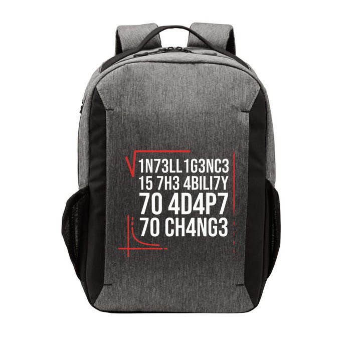 Intelligence Is The Ability To Adapt To Change Smart People Vector Backpack
