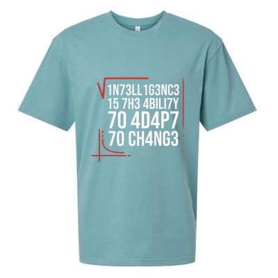 Intelligence Is The Ability To Adapt To Change Smart People Sueded Cloud Jersey T-Shirt