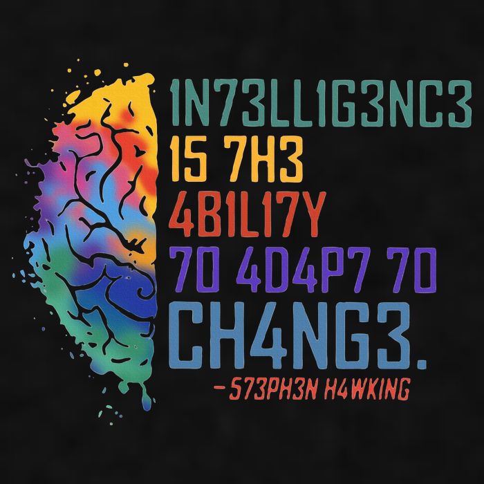 Intelligence Is The Ability To Adapt To Change Ladies PosiCharge Tri-Blend Wicking Tank