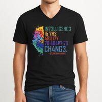 Intelligence Is The Ability To Adapt To Change V-Neck T-Shirt