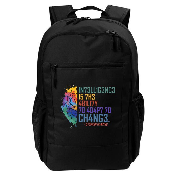 Intelligence Is The Ability To Adapt To Change Backpack