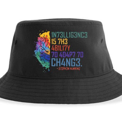 Intelligence Is The Ability To Adapt To Change Sustainable Bucket Hat