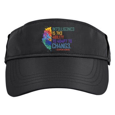 Intelligence Is The Ability To Adapt To Change Adult Drive Performance Visor