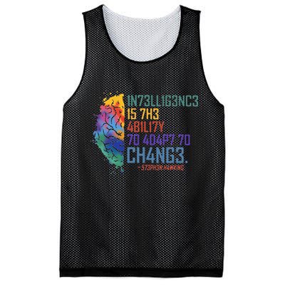 Intelligence Is The Ability To Adapt To Change Mesh Reversible Basketball Jersey Tank