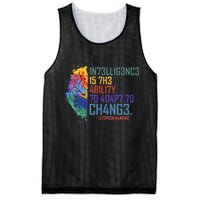 Intelligence Is The Ability To Adapt To Change Mesh Reversible Basketball Jersey Tank