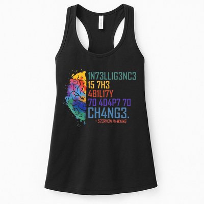 Intelligence Is The Ability To Adapt To Change Womens Tank Top