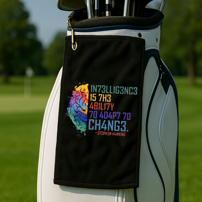 Intelligence Is The Ability To Adapt To Change Golf Towel