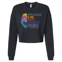 Intelligence Is The Ability To Adapt To Change Cropped Pullover Crew