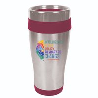 Intelligence Is The Ability To Adapt To Change 16oz Travel Tumbler