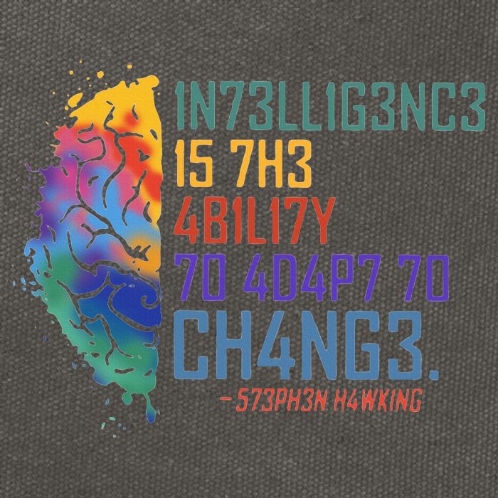 Intelligence Is The Ability To Adapt To Change Cotton Canvas Backpack