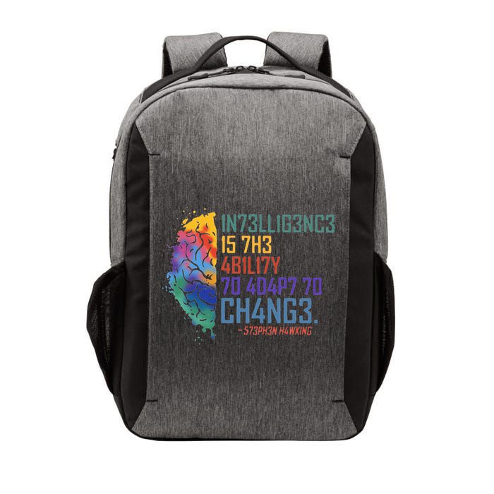 Intelligence Is The Ability To Adapt To Change Vector Backpack