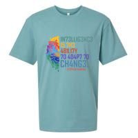 Intelligence Is The Ability To Adapt To Change Sueded Cloud Jersey T-Shirt