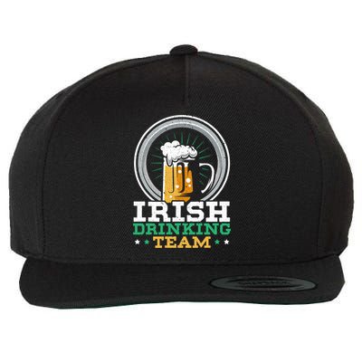 Irish Ing Team Saint Patrick's Day Shenanigan Beer Gift Wool Snapback Cap