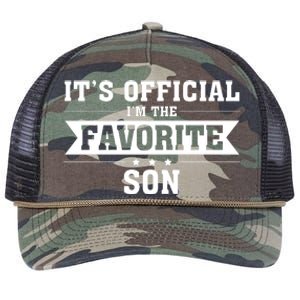 Its Im The Favorite Son Funny Family Matching Dad Mom Retro Rope Trucker Hat Cap