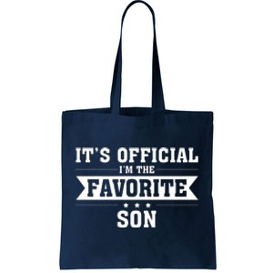 Its Im The Favorite Son Funny Family Matching Dad Mom Tote Bag