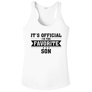 Its Im The Favorite Son Funny Family Matching Dad Mom Ladies PosiCharge Competitor Racerback Tank