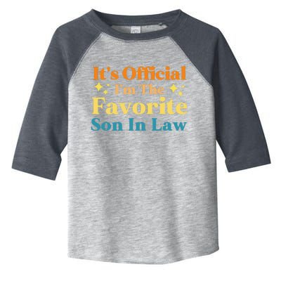 It's I'm The Favorite Son In Law Funny Family Humor Toddler Fine Jersey T-Shirt