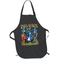Inflation Is Transitory  90s Bootleg Merch Style JPOW  Full-Length Apron With Pockets