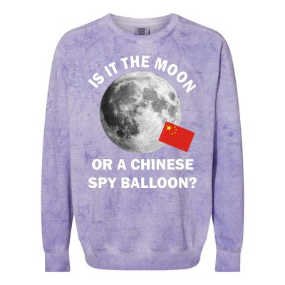 Is It The Moon Or A Chinese Spy Balloon Colorblast Crewneck Sweatshirt