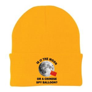 Is It The Moon Or A Chinese Spy Balloon Knit Cap Winter Beanie