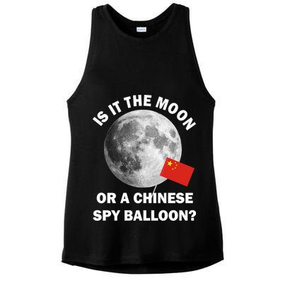 Is It The Moon Or A Chinese Spy Balloon Ladies PosiCharge Tri-Blend Wicking Tank