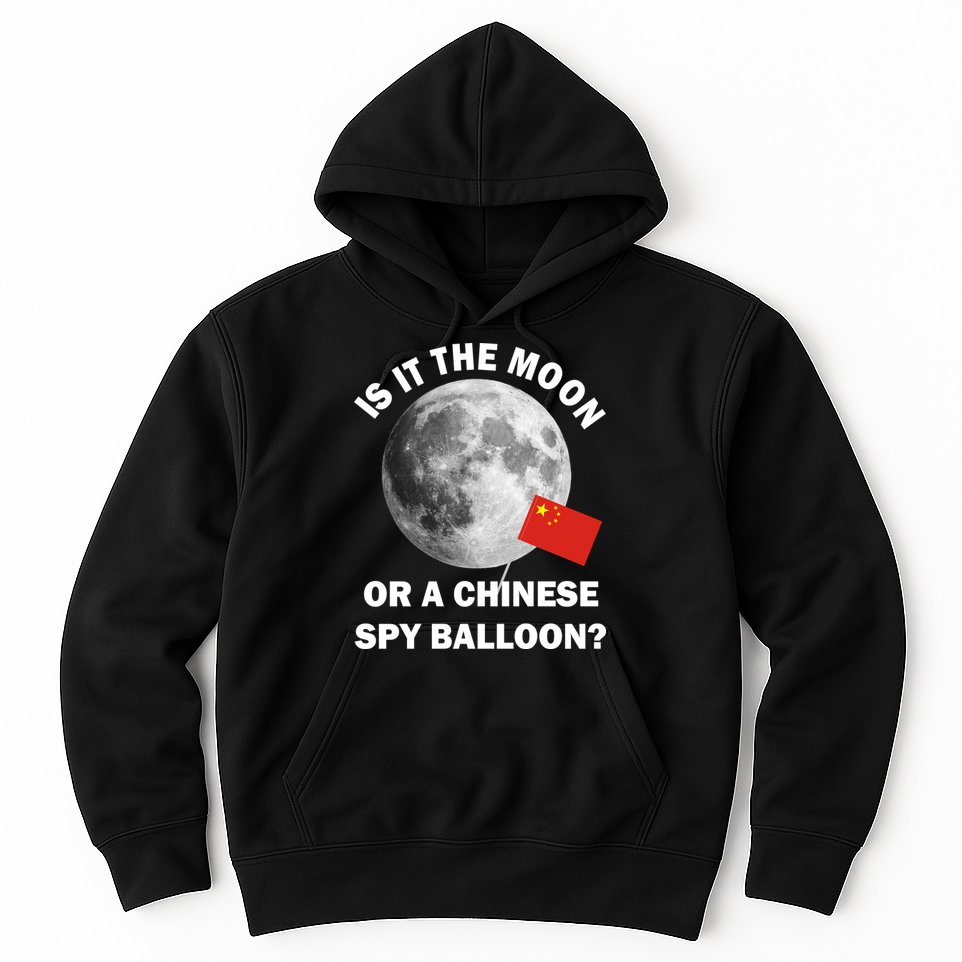 Is It The Moon Or A Chinese Spy Balloon Hoodie