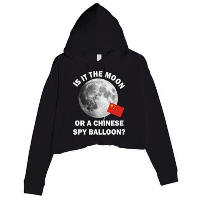 Is It The Moon Or A Chinese Spy Balloon Crop Fleece Hoodie