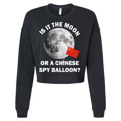 Is It The Moon Or A Chinese Spy Balloon Cropped Pullover Crew