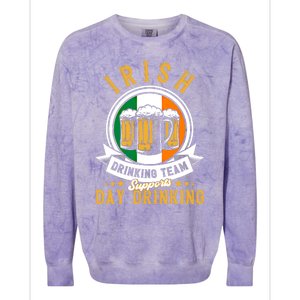 Irish Ing Team Supports Day Ing Ireland Gift Colorblast Crewneck Sweatshirt