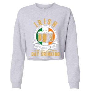 Irish Ing Team Supports Day Ing Ireland Gift Cropped Pullover Crew